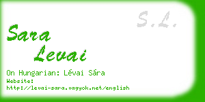 sara levai business card